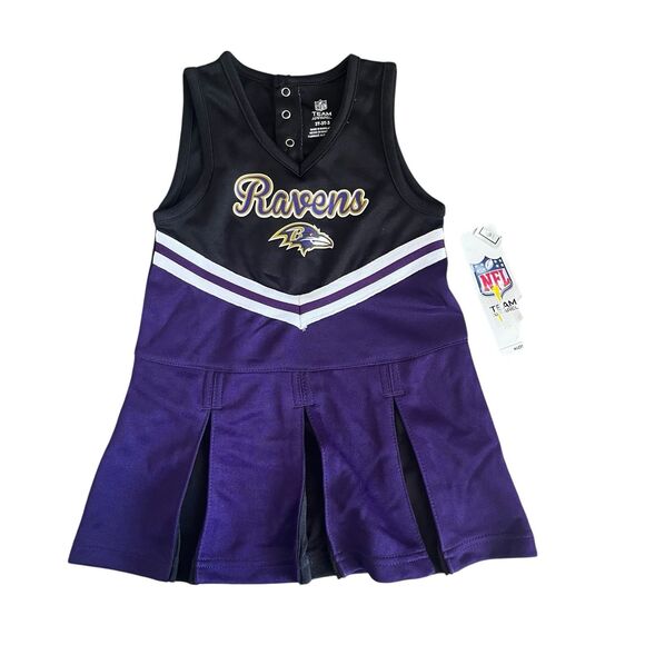 NFL Baltimore Ravens Cheerleading Dress Cheer Fan Football Toddler Girls 3T NEW - Picture 1 of 7